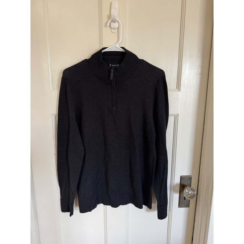 Smartwool men's Sparwood half zip wool blend sweater size small